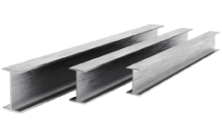 Perfiles estructurales de acero en distintas medidas