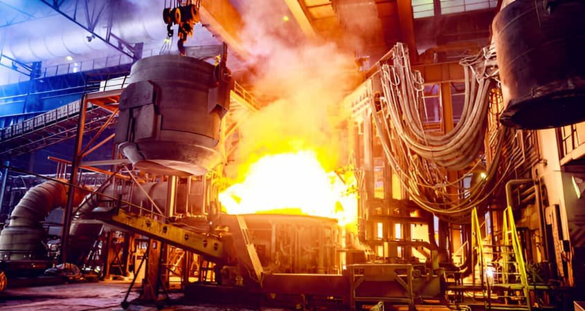 Proceso de fabricación de acero con horno de arco eléctrico
