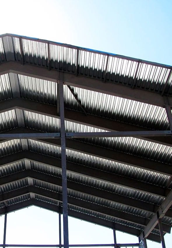 Estructura para techo con lámina galvanizada