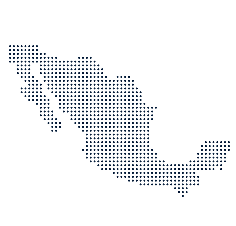 Silueta del mapa de la República Mexicana