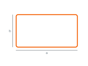 Esquema de perfil tubular rectangular