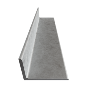 Muestra de ángulo de acero con lados desiguales