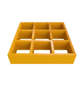 Muestra de rejilla de fibra de vidrio moldeada