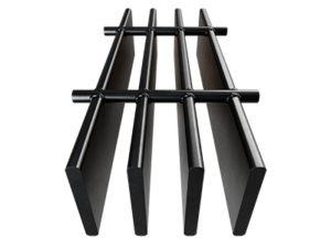 Muestra de rejilla electroforjada de acero para tráfico pesado