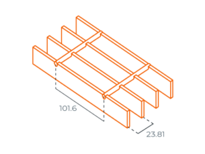 Esquema de rejilla de acero inoxidable modelo 03