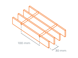 Esquema de rejilla de acero inoxidable modelo 05