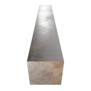 Barras de acero cuadrada vista frontal