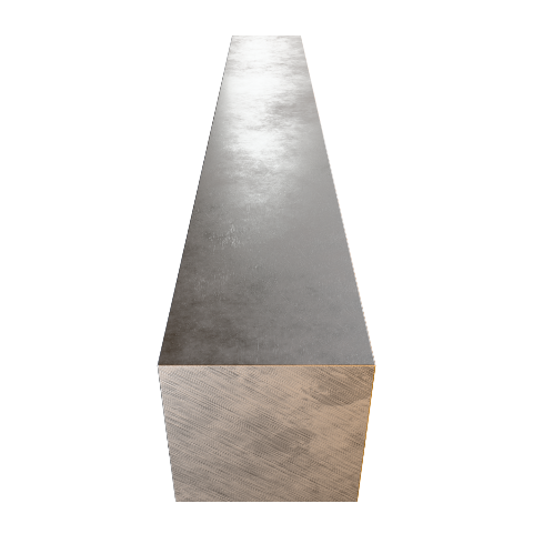 Barras de acero cuadrada vista frontal