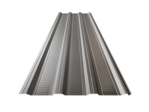 Muestra de lámina zintro alum acanalada