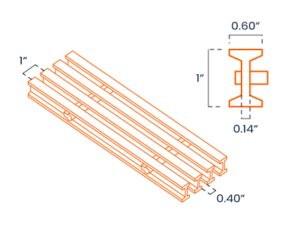 Rejilla de fibra de vidrio pultruida esquema RGI-4010