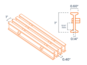 Rejilla de fibra de vidrio pultruida esquema RGI-4015