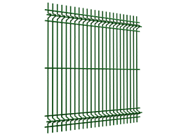 Muestra de panel de reja de acero en color verde